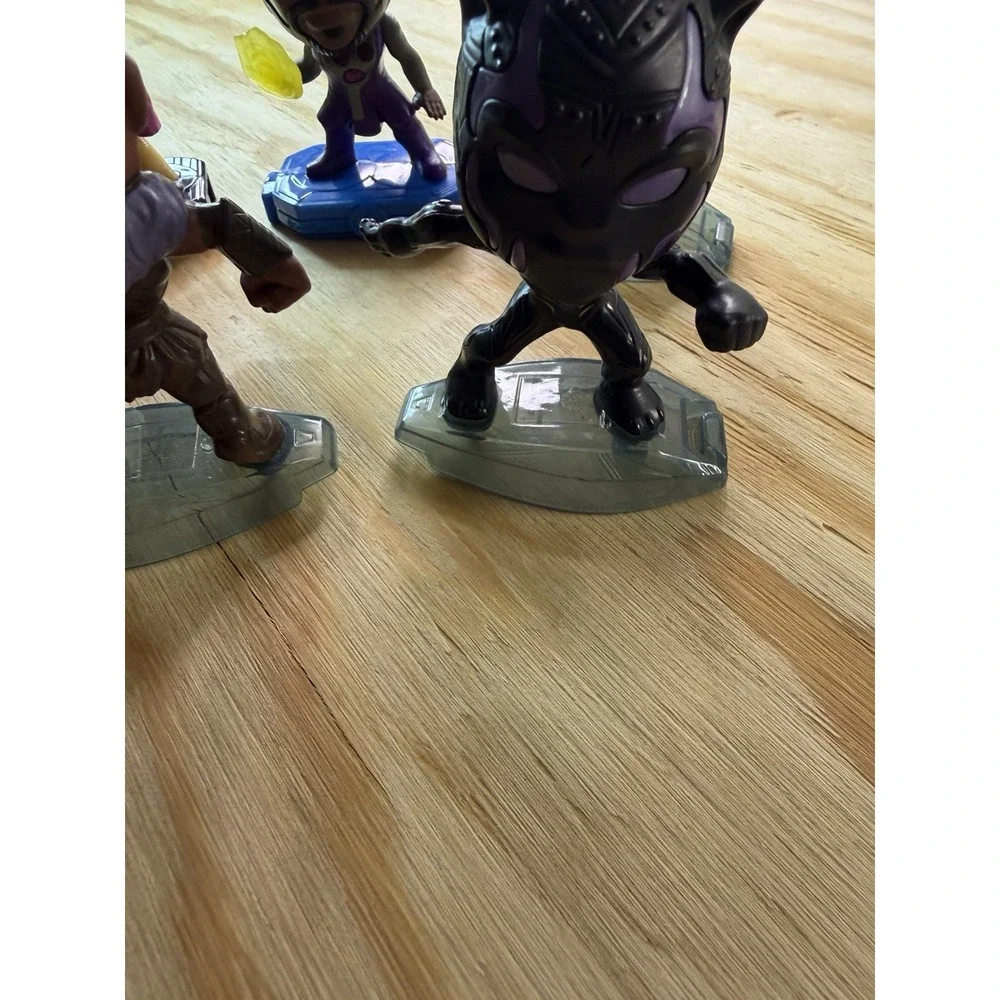 McDonald's Marvel Avengers Mini Figure Lot Black Panther Captain‎ Marvel Vision